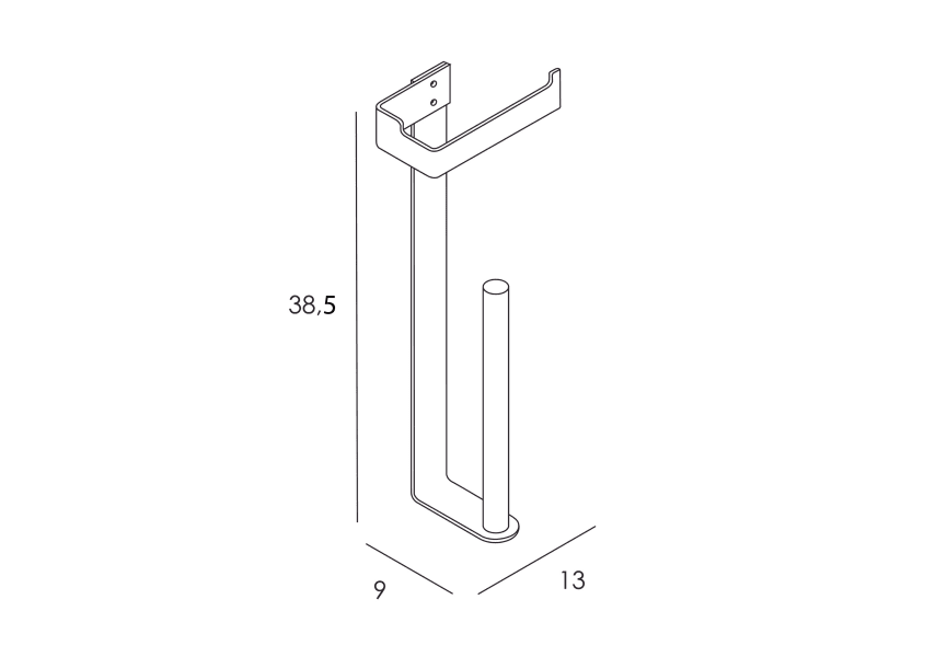 Portarrollo de baño con reserva Slim de Manillons Torrent croquis 11