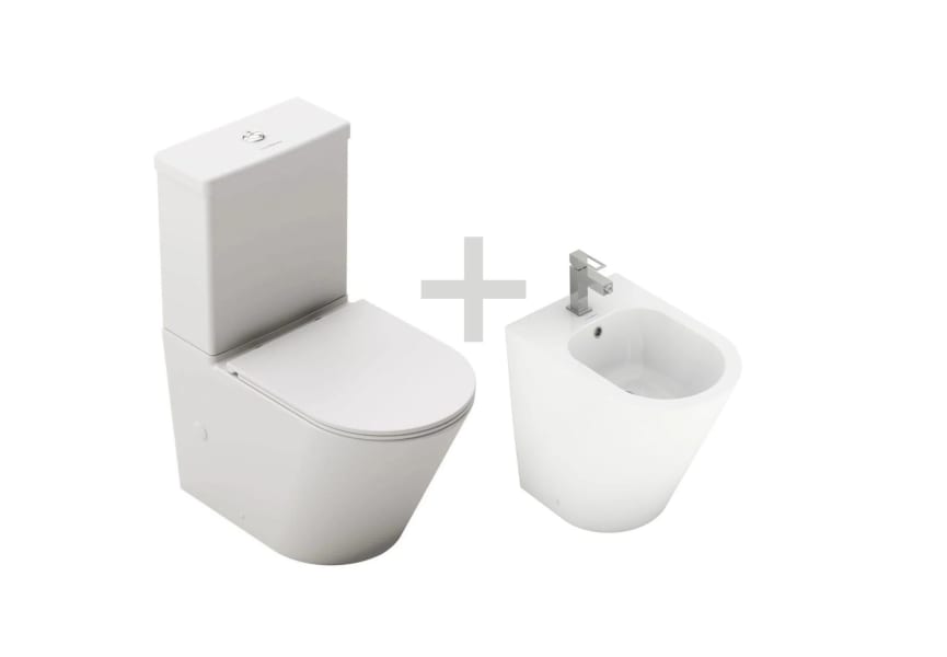 Pack inodoro compacto + bidé Venecia Fossil Natura detalle 4