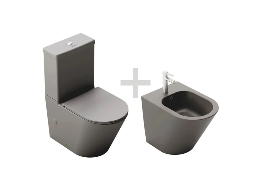 Pack inodoro compacto + bidé Venecia Fossil Natura detalle 3