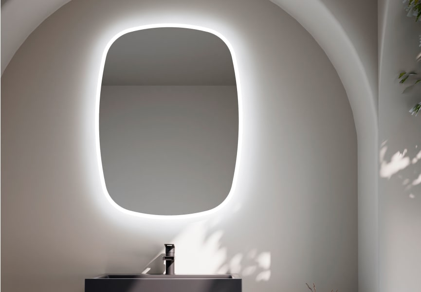Espejo de baño con luz LED Selene de Bruntec ambiente 2