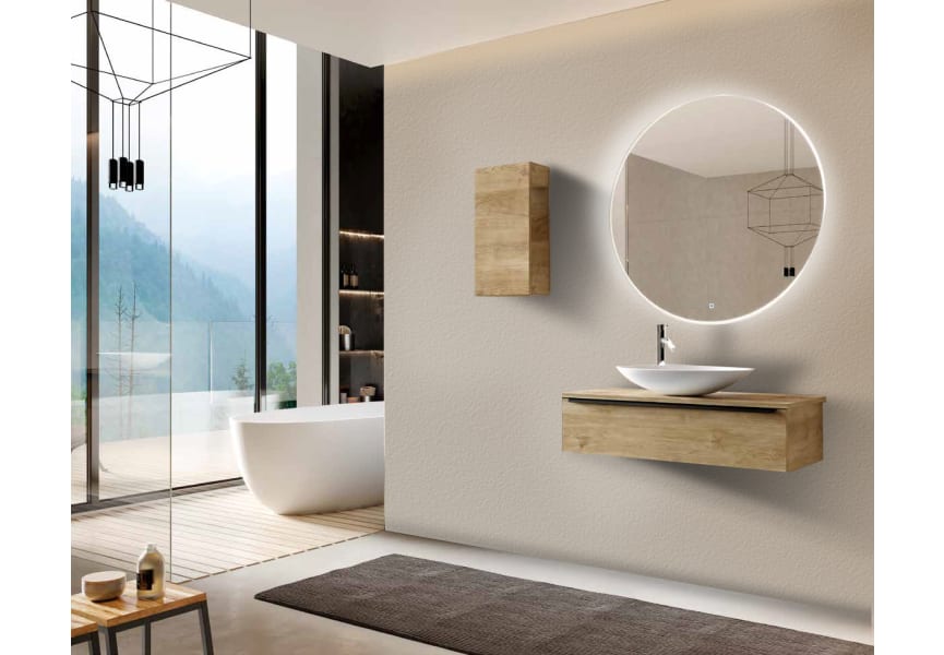 Mueble de baño con encimera de madera Landes Coycama principal 0