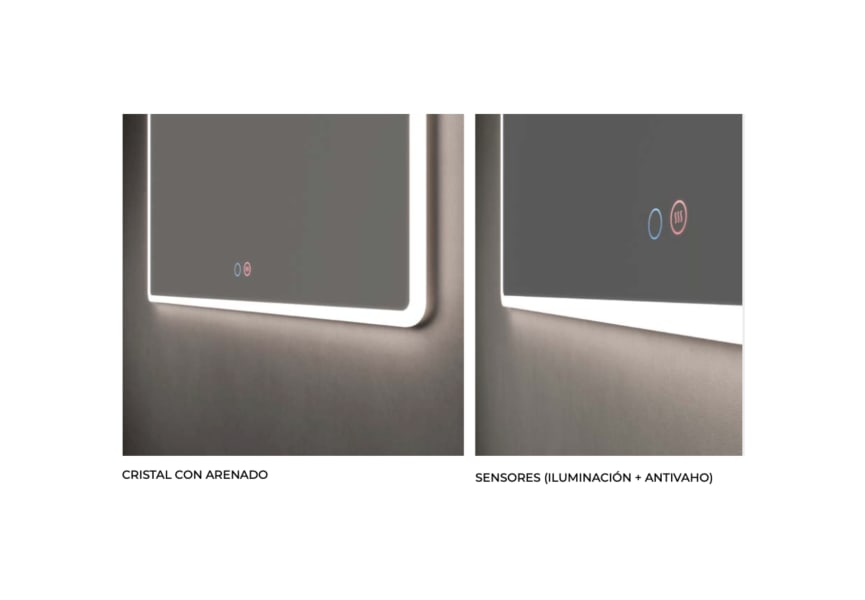 Espejo de baño con luz LED Praga Ledimex detalle 6