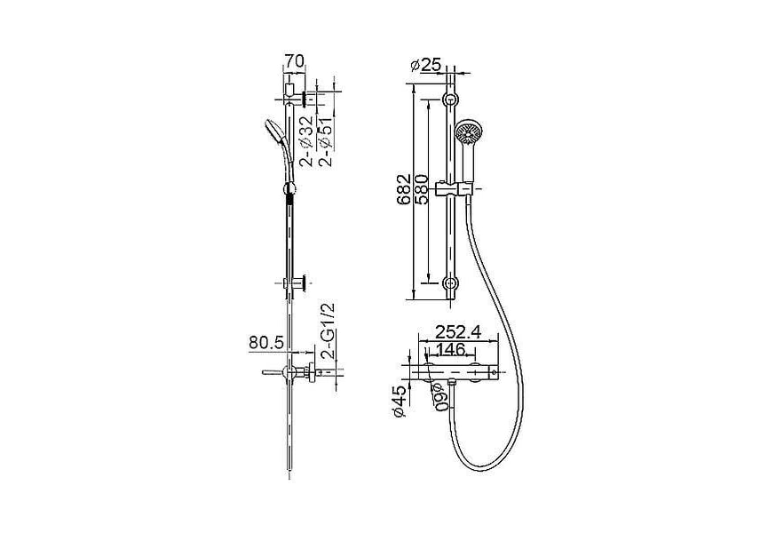 Columna de ducha Madrid Imex Croquis 3