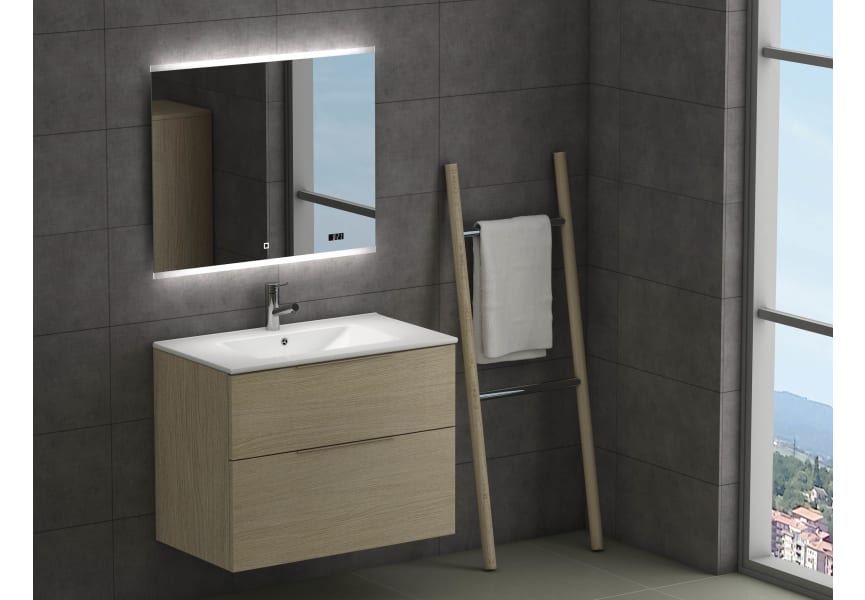 Espejo de baño led 80×60cm + bluetooth + lupa + antivaho