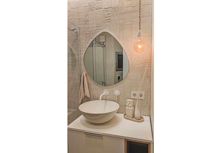 Mueble de baño con encimera de madera Vintass Campoaras ambiente 5