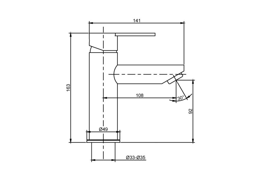 Grifo de lavabo Iony GME croquis 3