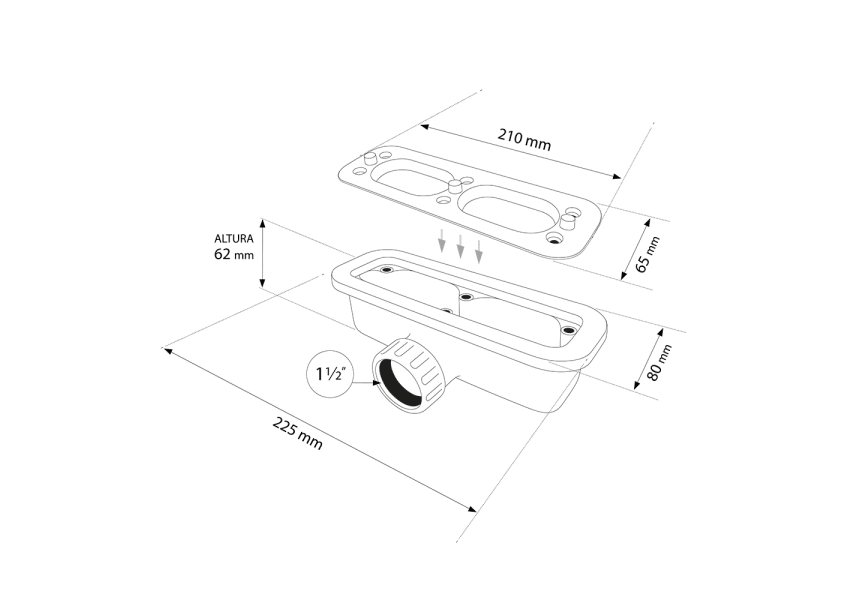 Platos de ducha de resina Neo Bruntec croquis 5