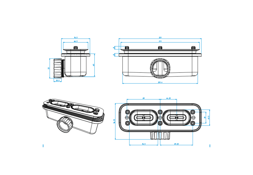 Platos de ducha de resina Neo Bruntec croquis 7