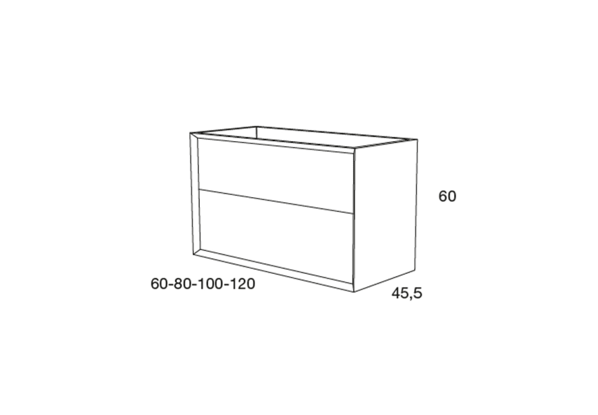 Mueble de baño con encimera hidrófuga Novus Avila Dos croquis 6