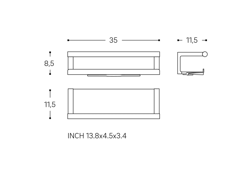 Jabonera para ducha Architect S+ Cosmic croquis 22