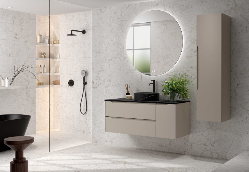 Mueble de baño Cenit con encimera de solid surface Coycama principal 2