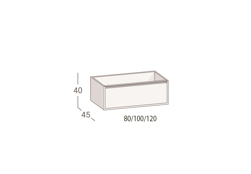 Mueble de baño con encimera de madera hidrófuga Duc Torvisco croquis 1