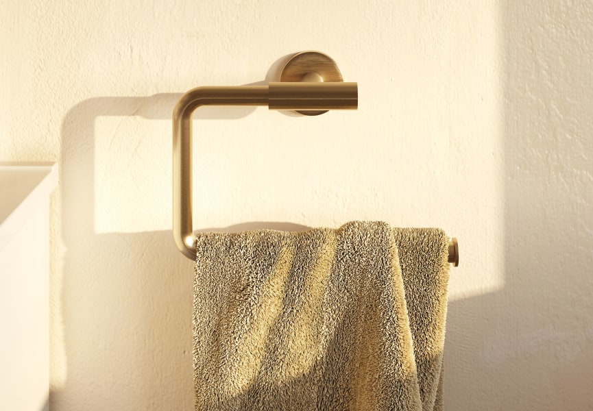 Toallero Estante para toallas de baño con fijación adhesiva de Cosmic bath+