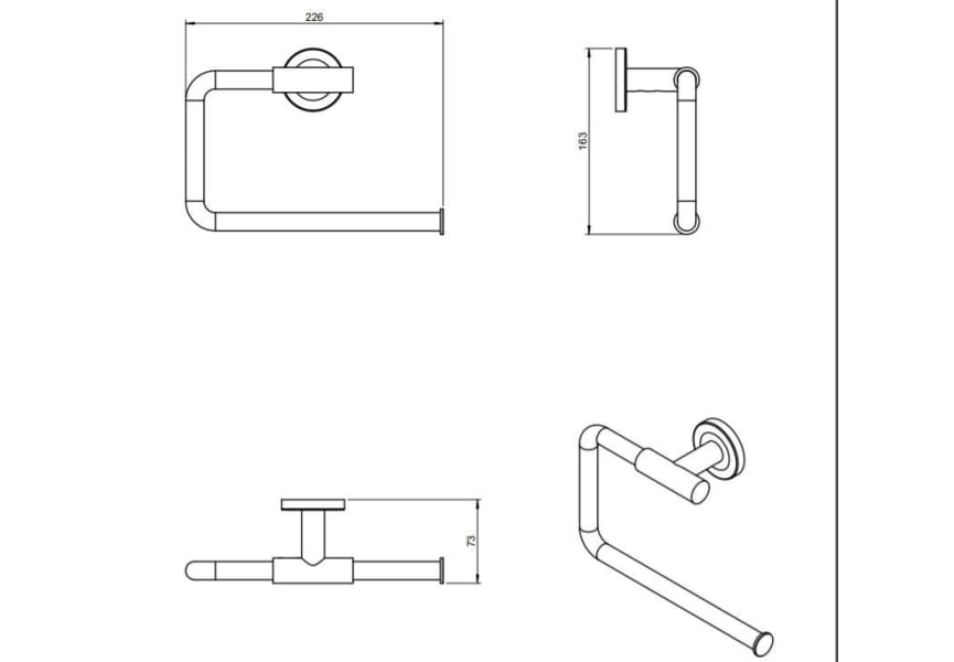 Toallero de baño Architect S+ Cosmic croquis 24