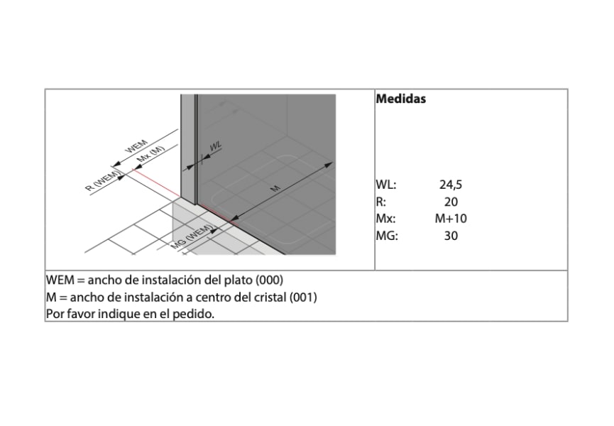 Mampara de ducha Select+ Hüppe croquis 5