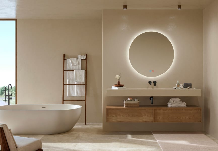 Espejo de baño con luz LED Lisboa Ledimex ambiente 9