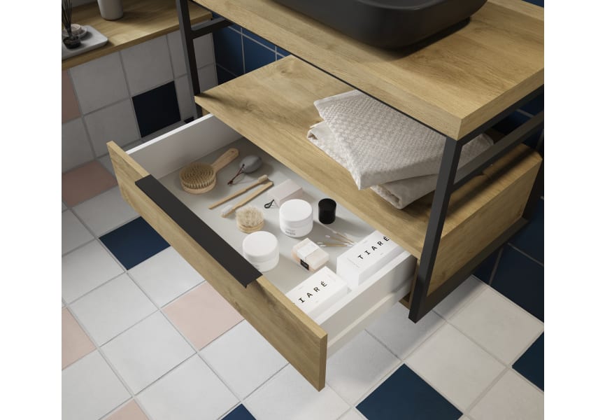 Mueble de baño con encimera Kirk Industrial Coycama detalle 2