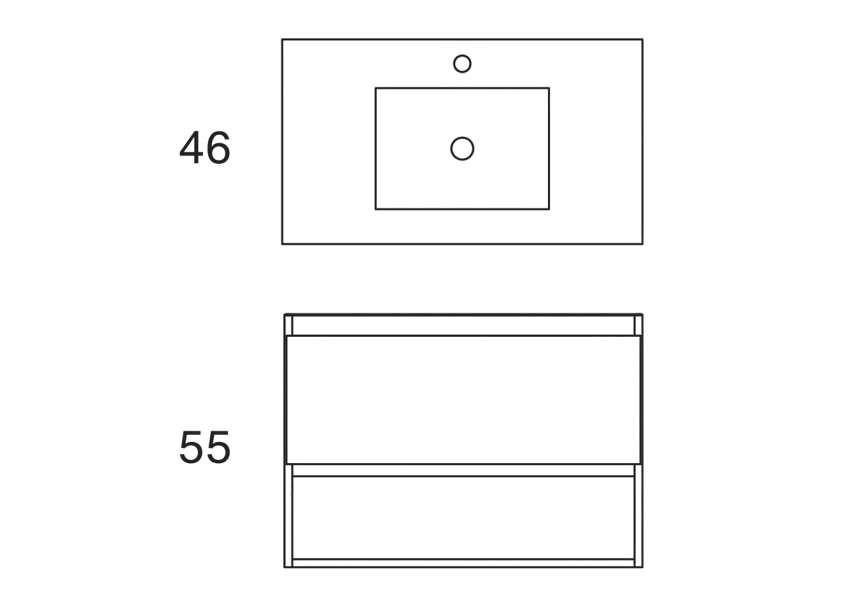 Conjunto mueble de baño Box Viso croquis 6