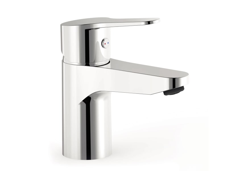 Grifo de lavabo monomando con maneta ecoeficiente cromo 137x138mm Base de  Tres