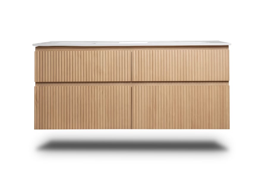 Conjunto de mueble de baño madera maciza palilleria Alpes 7 Bruntec detalle 3