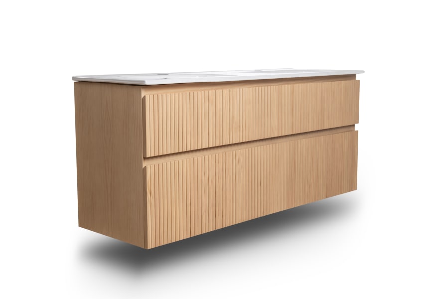 Conjunto de mueble de baño madera maciza palilleria Alpes 7 Bruntec detalle 2