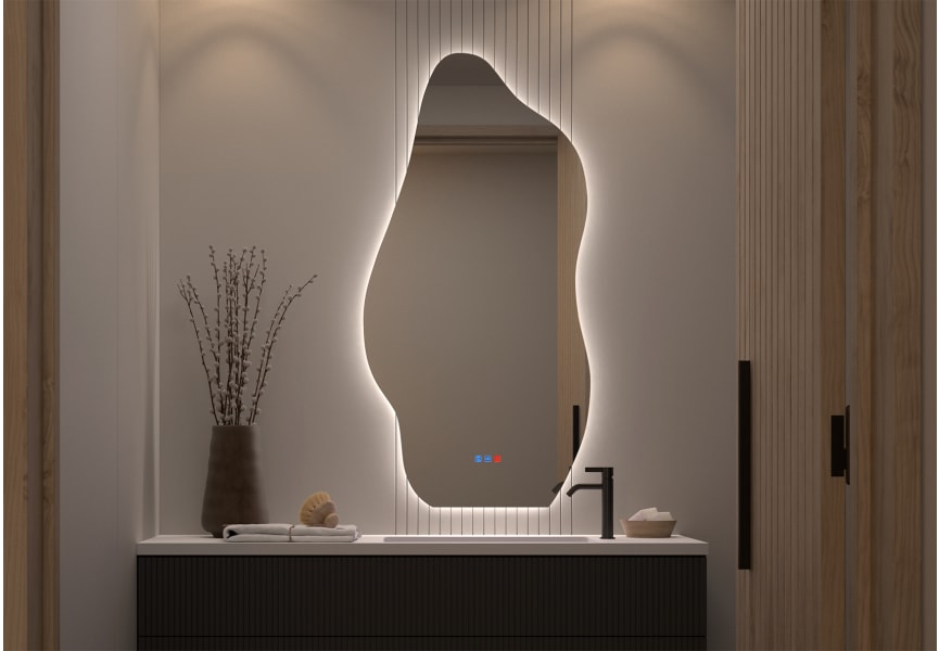 Espejo de baño con luz LED Nature Bruntec principal 4