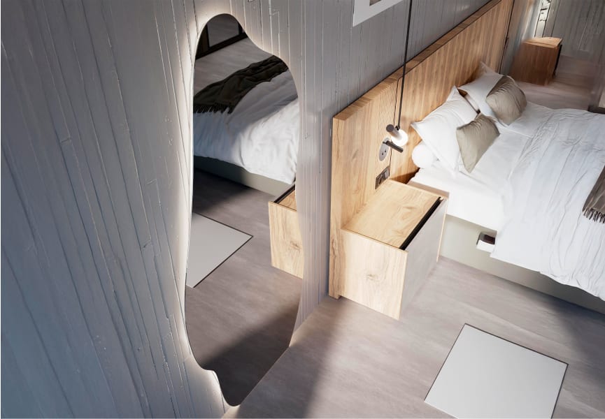 Espejo de baño con luz LED Nature de Bruntec ambiente 3