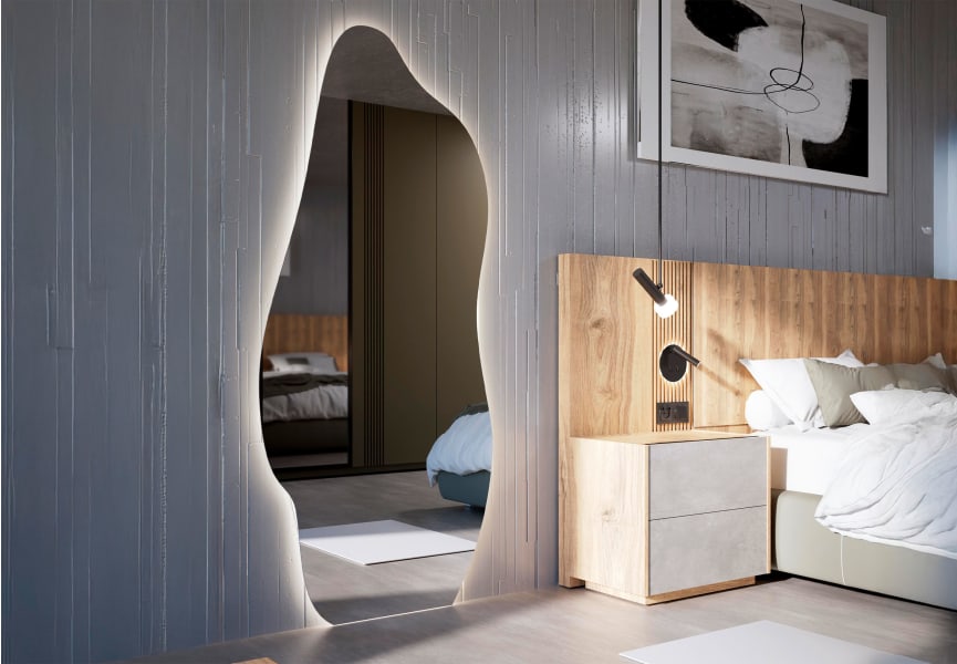 Espejo de baño con luz LED Nature de Bruntec ambiente 2
