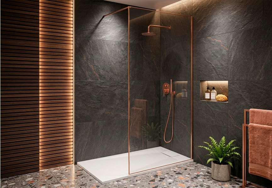 Plato de ducha de resina Mercuri Kassandra ambiente 2