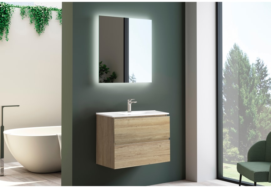 Conjunto mueble de baño fondo reducido 39 cm Roma Bruntec principal 2