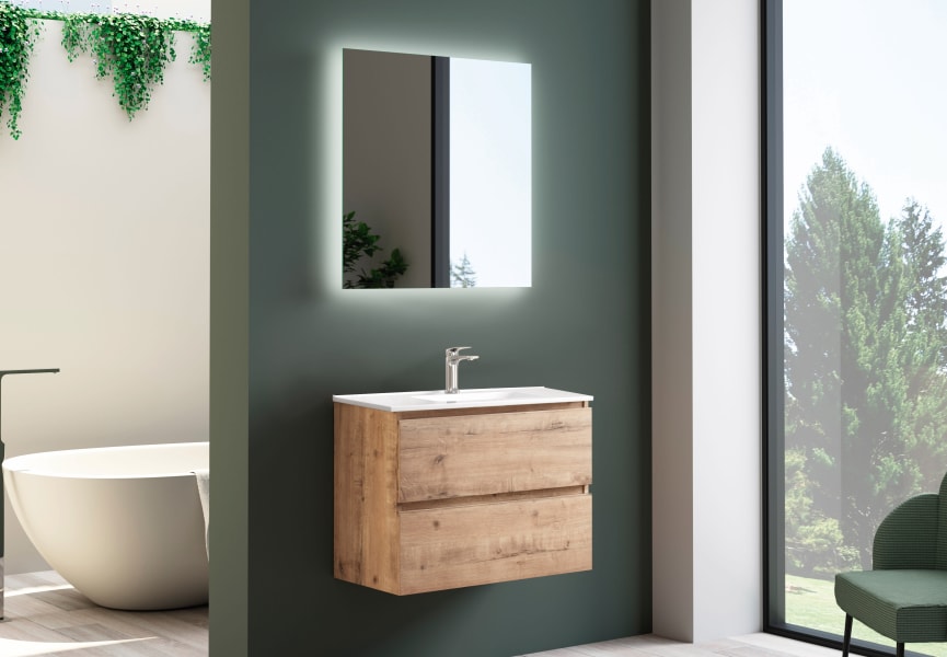 Conjunto mueble de baño fondo reducido 39 cm Roma Bruntec principal 0