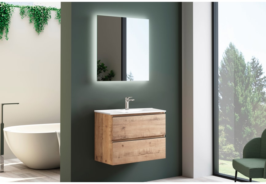 Conjunto mueble de baño fondo reducido 39 cm Roma Bruntec principal 6