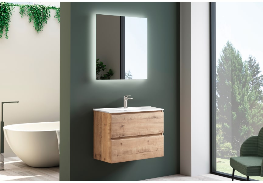 Conjunto mueble de baño fondo reducido 39 cm Roma Bruntec principal 1