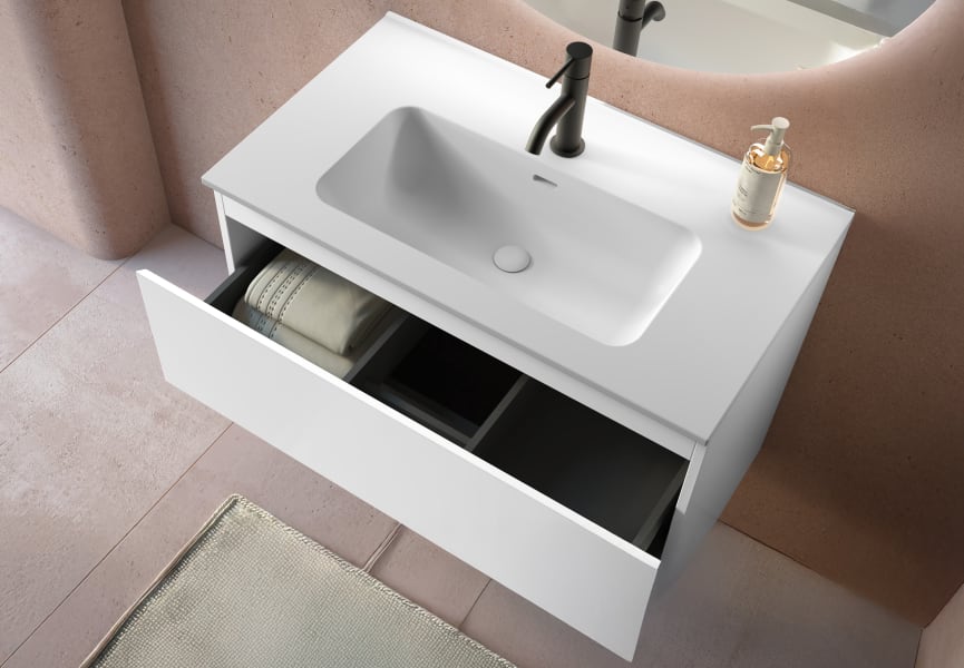 Conjunto mueble de baño fondo reducido 39 cm Roma Bruntec detalle 11