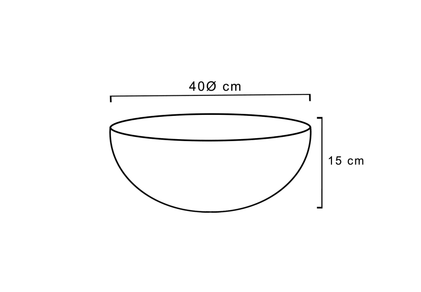 Lavabo sobre encimera Génova Art and Bath croquis 2