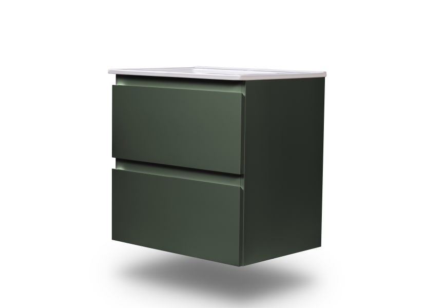 Conjunto de mueble de baño pequeño Nivo Bruntec 2 cajones suspendido principal 3
