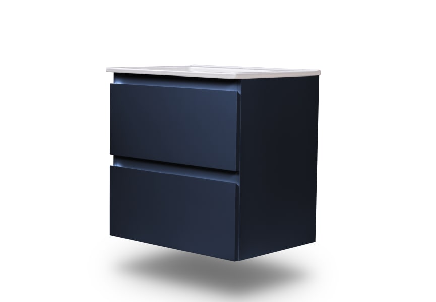 Conjunto de mueble de baño pequeño Nivo Bruntec 2 cajones suspendido principal 5