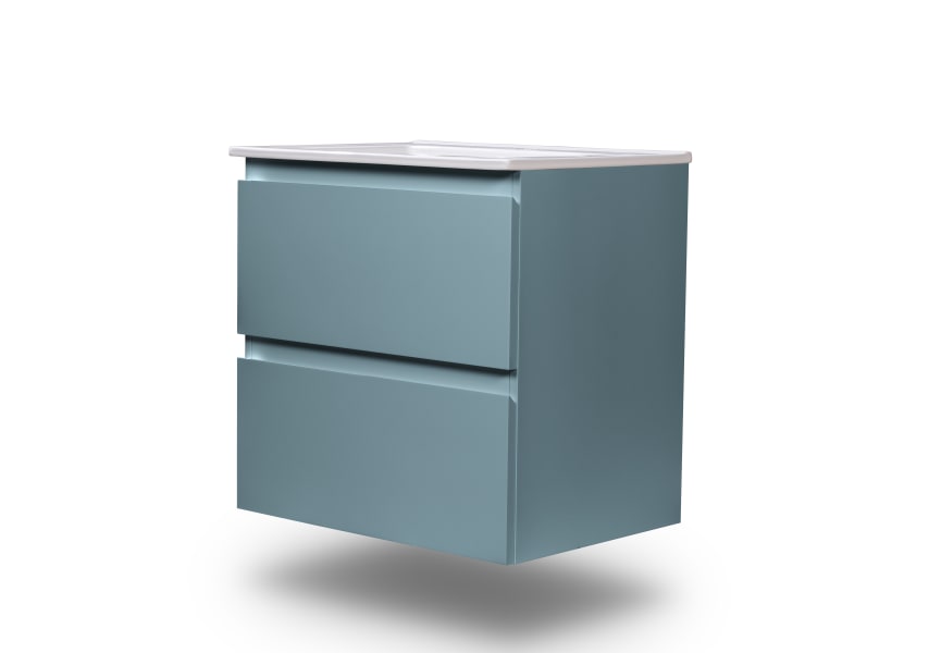 Conjunto de mueble de baño pequeño Nivo Bruntec 2 cajones suspendido principal 1