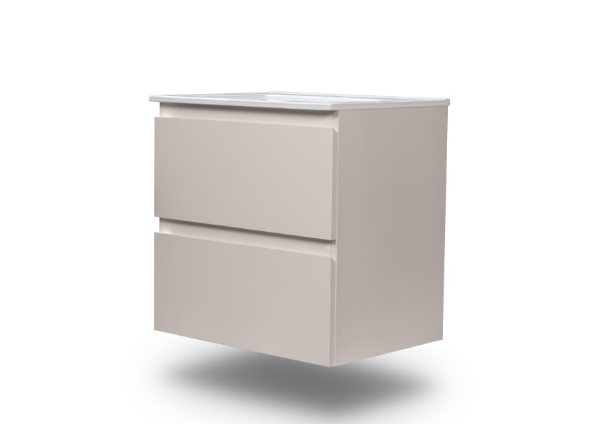Conjunto de mueble de baño pequeño Nivo Bruntec 2 cajones suspendido principal 4
