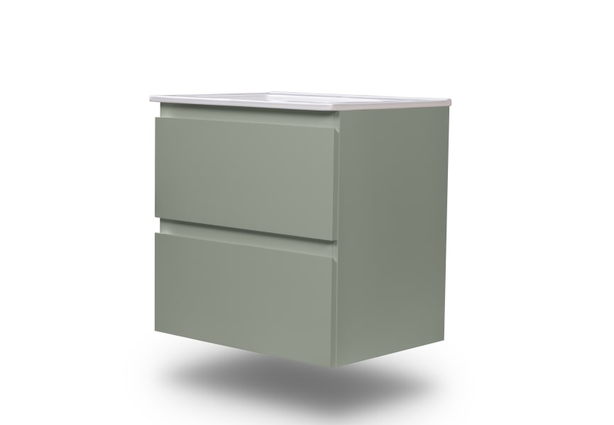 Conjunto de mueble de baño pequeño Nivo Bruntec 2 cajones suspendido principal 4