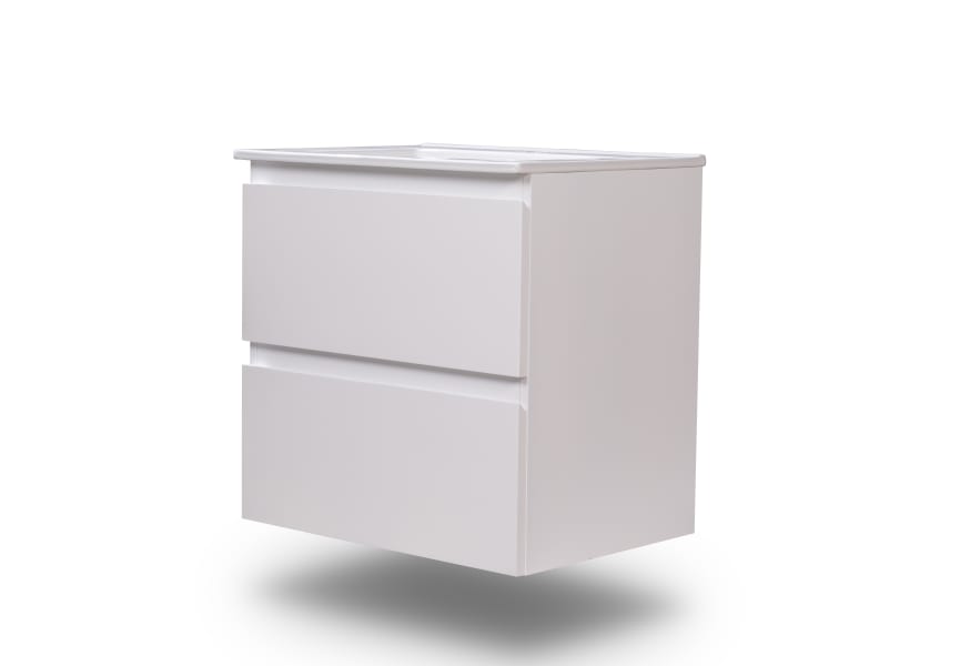 Conjunto de mueble de baño pequeño Nivo Bruntec 2 cajones suspendido principal 3