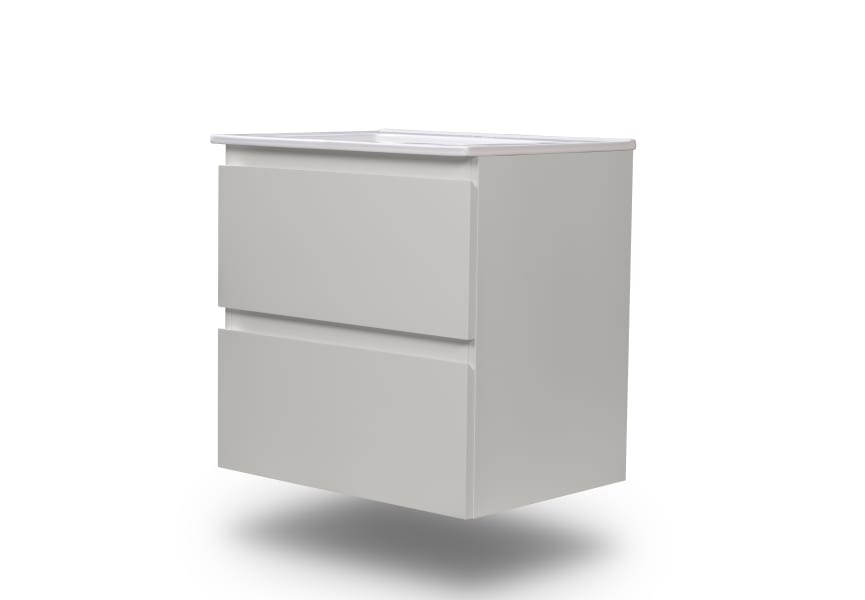 Conjunto de mueble de baño pequeño Nivo Bruntec 2 cajones suspendido principal 1