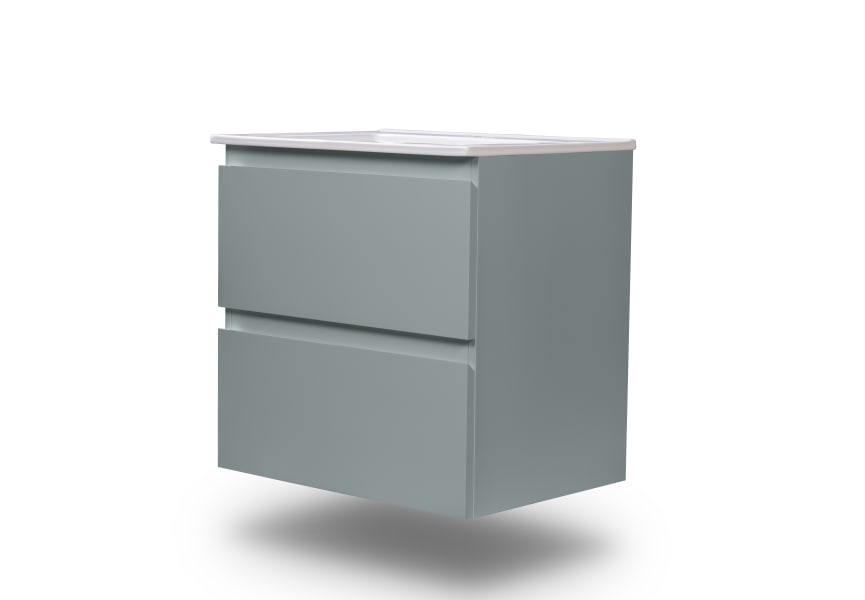 Conjunto de mueble de baño pequeño Nivo Bruntec 2 cajones suspendido principal 2