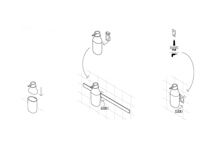 Set modular para cocina con guía a pared Alife de Cosmic croquis 8