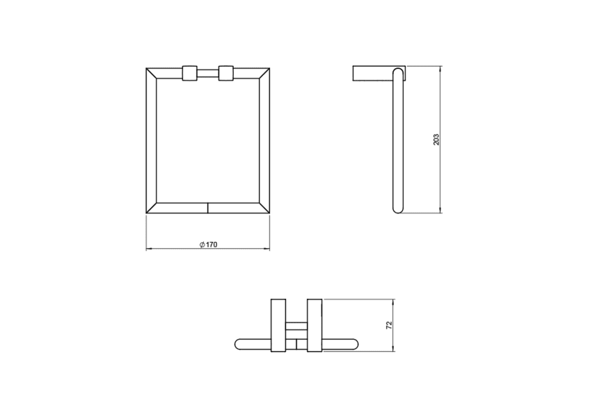 Toallero de baño Metric Cosmic croquis 3