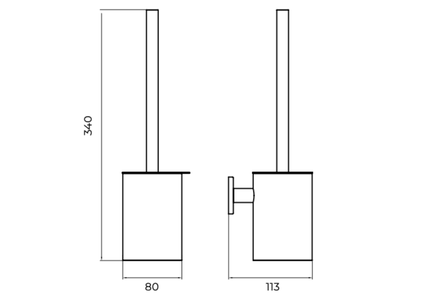 Conjunto de accesorios de baño Practic Medimex croquis 6
