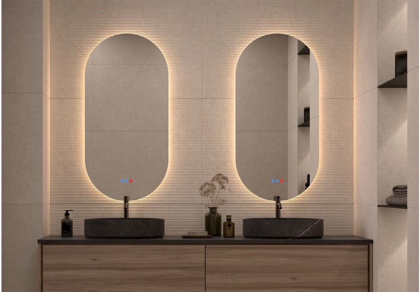 Espejo de baño con luz LED Delta Bruntec principal 4