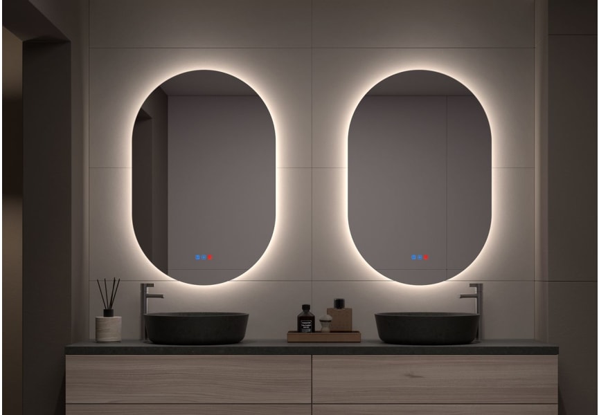 Espejo de baño con luz LED Delta Bruntec principal 3