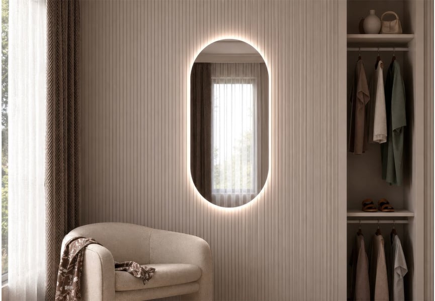 Espejo de baño con luz LED Delta Bruntec ambiente 9