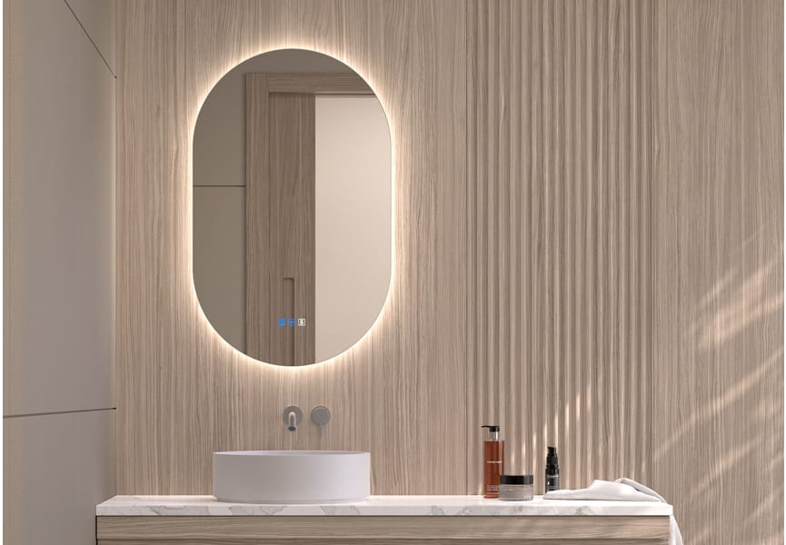 Espejo de baño con luz LED Delta Bruntec principal 1